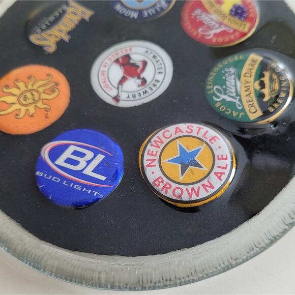 Bottle Cap Resin Beer 5" Coaster for Dudes & Dudettes That Like Their Brew - Picture 7 of 11